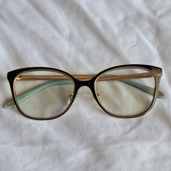 Tiffany & Co. Black and Gold Glasses with Blue Accents TF1130 Eyeglasses - Picture 17 of 17